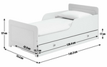 Brooklyn Toddler Bed With Drawer - White