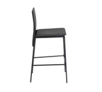 Lido Glass Dining Bar Table and 2 Chairs Black 110cm For Kitchen or Living Room