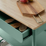 Kaylo Metal Kitchen Trolley - Blue | Utility cart for kitchen