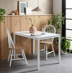 Home Toby 4 Seater Dining Table White | Modern Kitchen Furniture Space Saving