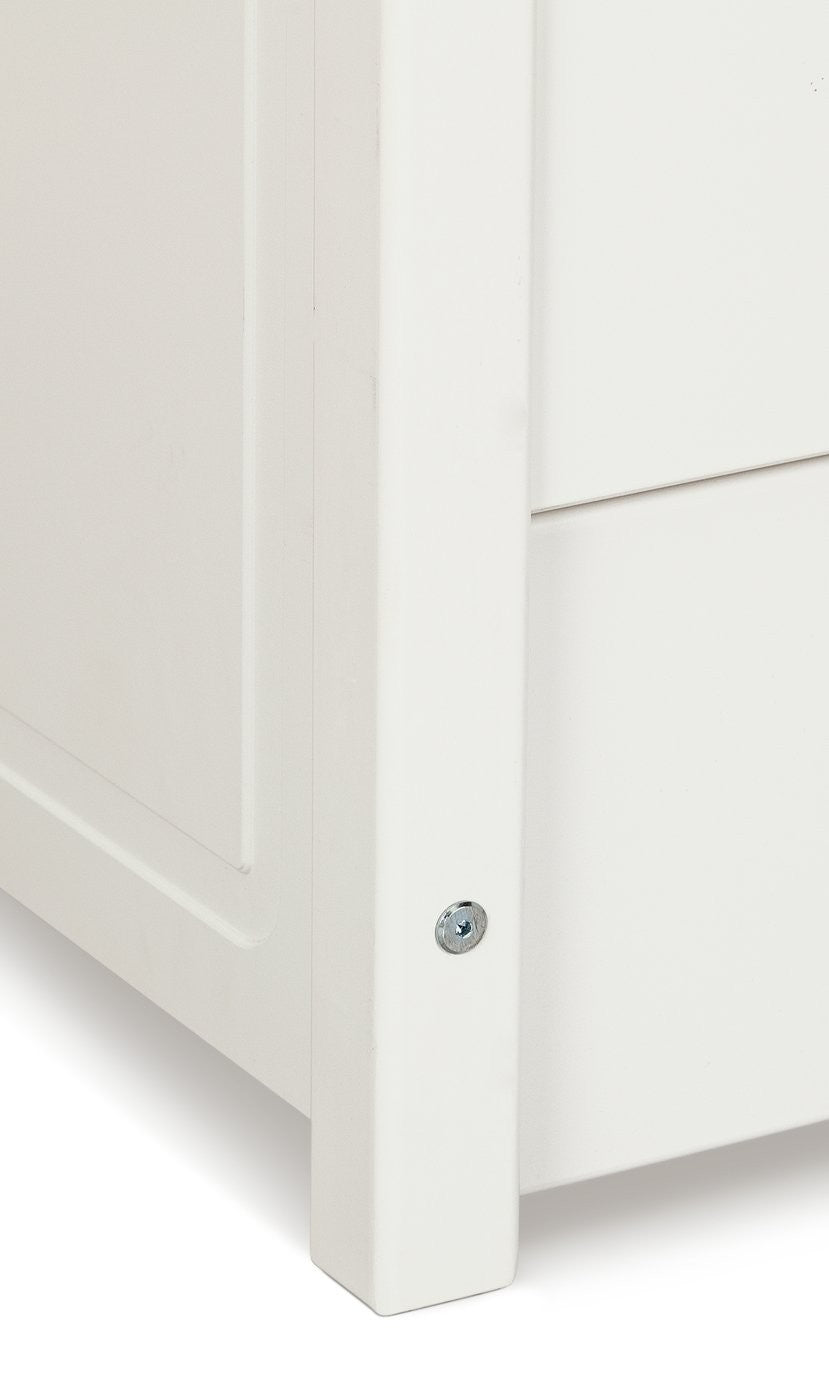 Stars Single Bed Frame With Drawer - White | Kids Bedroom Furniture