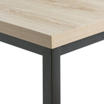 Zayn Wood Effect Dining Table & 2 Black Chairs