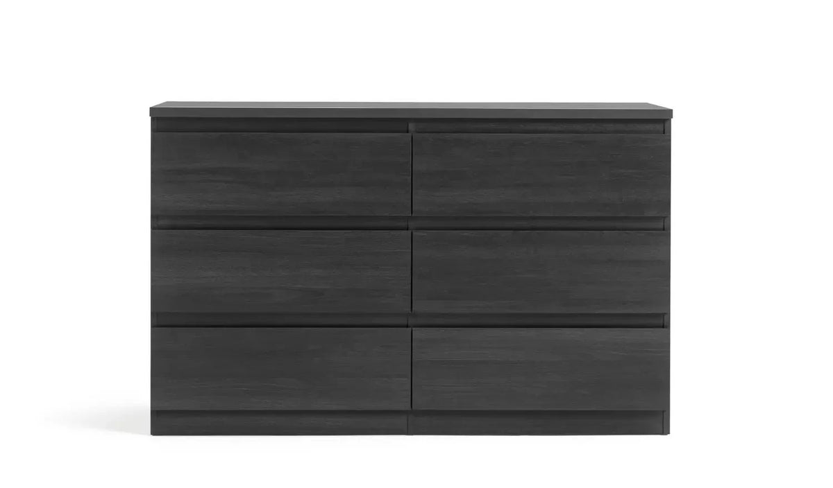 Jenson 6 Drawer Chest - Black Oak Effect (B GRADE 1028.)