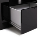 Home Hayward 2 Drawer TV Unit Black | Living Room Entertainment Stand Cabinet