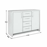 Venice 2 Door 4 Drawer Sideboard - Grey | Living Room Storage Cabinet & Drawers