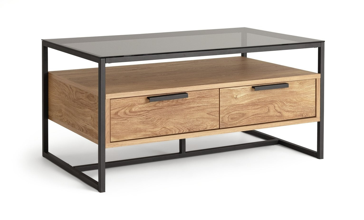 Nomad Oak Veneer Coffee Table - Natural | Stylish Lounge Centerpiece