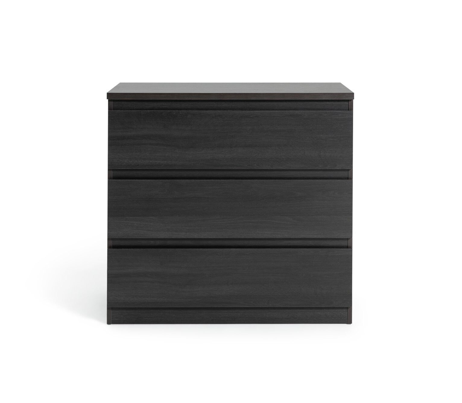Jenson 3 Drawer Chest -Black Oak Effect | Dark Wood Look