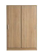 Nova 2 Door Sliding Wardrobe - Oak | Modern Bedroom Storage Cabinet Furniture