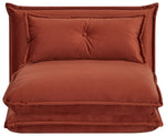 Lottie Fabric Chair Bed - Rust