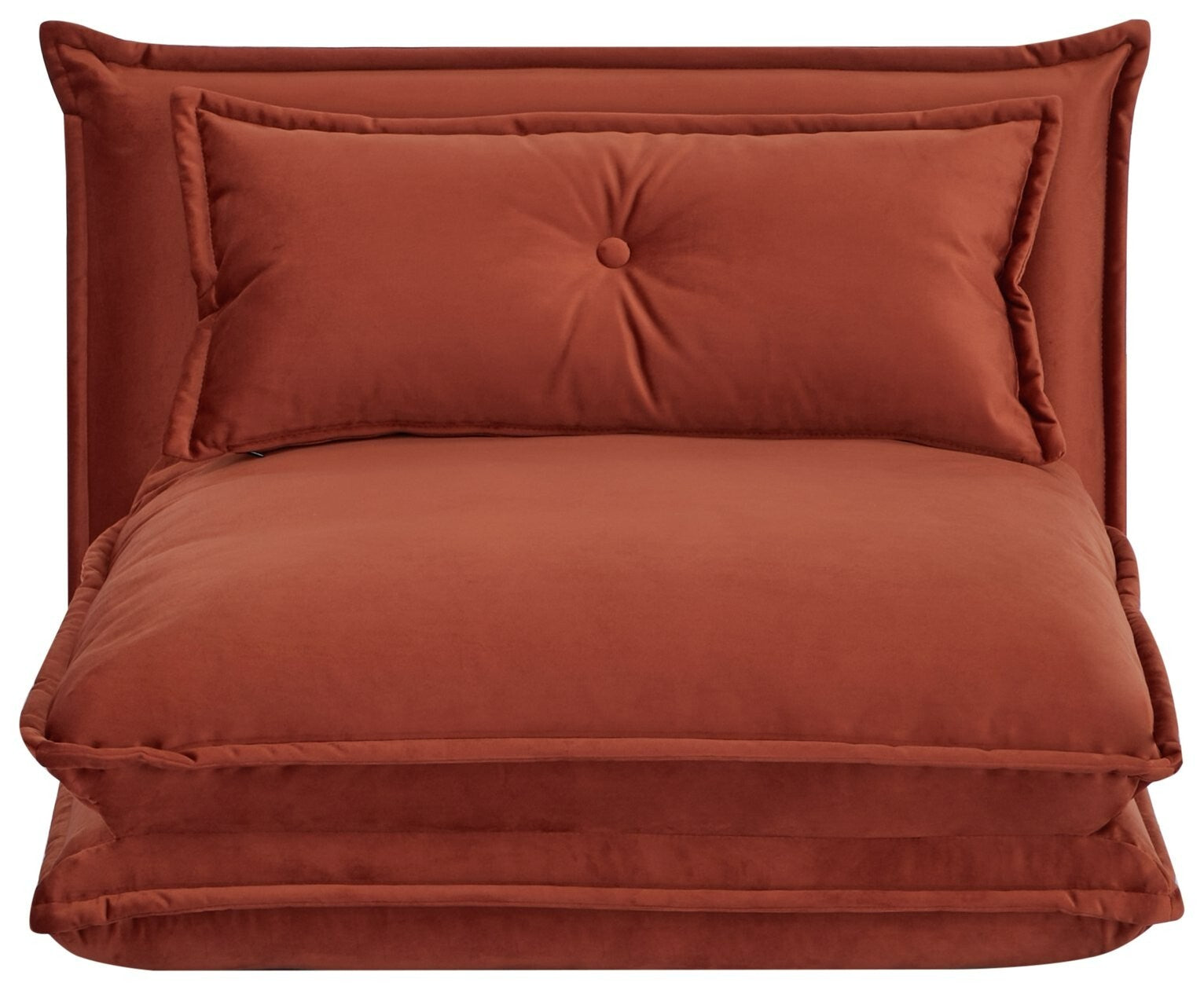 Lottie Fabric Chair Bed - Rust