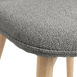 Laurel Pair of Fabric Dining Chairs - Grey | Modern Upholstered Kitchen