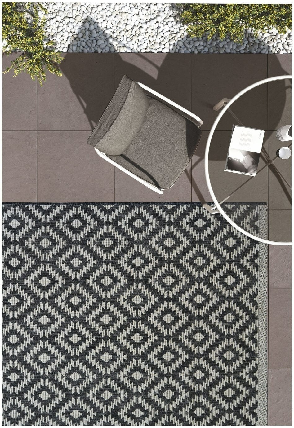 Homemaker Genesis Grey Indoor Outdoor Rug - 200X290