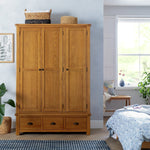 Home Kent 3 Door 3 Drawer Wardrobe - Oak