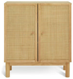 Simone 2 Door Shoe Storage Cabinet - Oak
