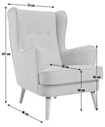 Habitat Callie Self Assembly Fabric Wingback Armchair-Yellow