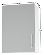 Home Athina 500mm Fitted Kitchen Wall Unit - White | Compact kitchen storage