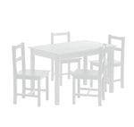 Habitat Home Raye Solid Wood Dining Table & 4 White Chairs | Kitchen ( B Grade )