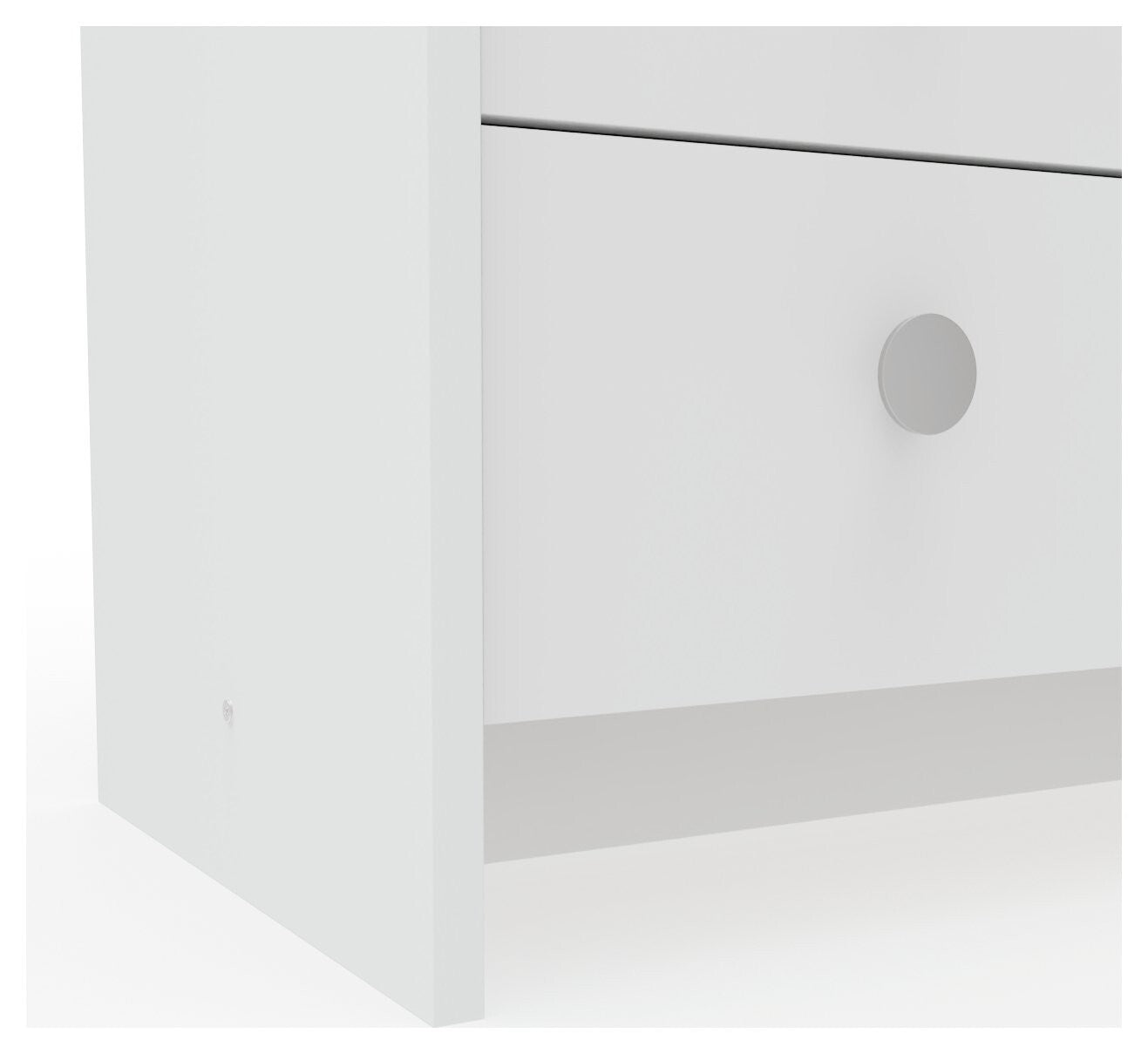 Seville 2 Piece 1 Door Wardrobe Set - White