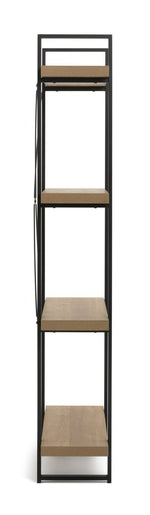 Loft Living Tall Steel Bookcase - Oak | Industrial Interior Style