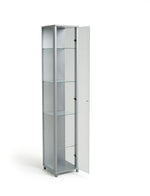 Home 1 Door Glass Display Cabinet - Silver | Modern Home Showcase