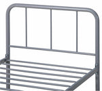 Charlie Single Metal Bed Frame - Silver with Memory Foam Mattress