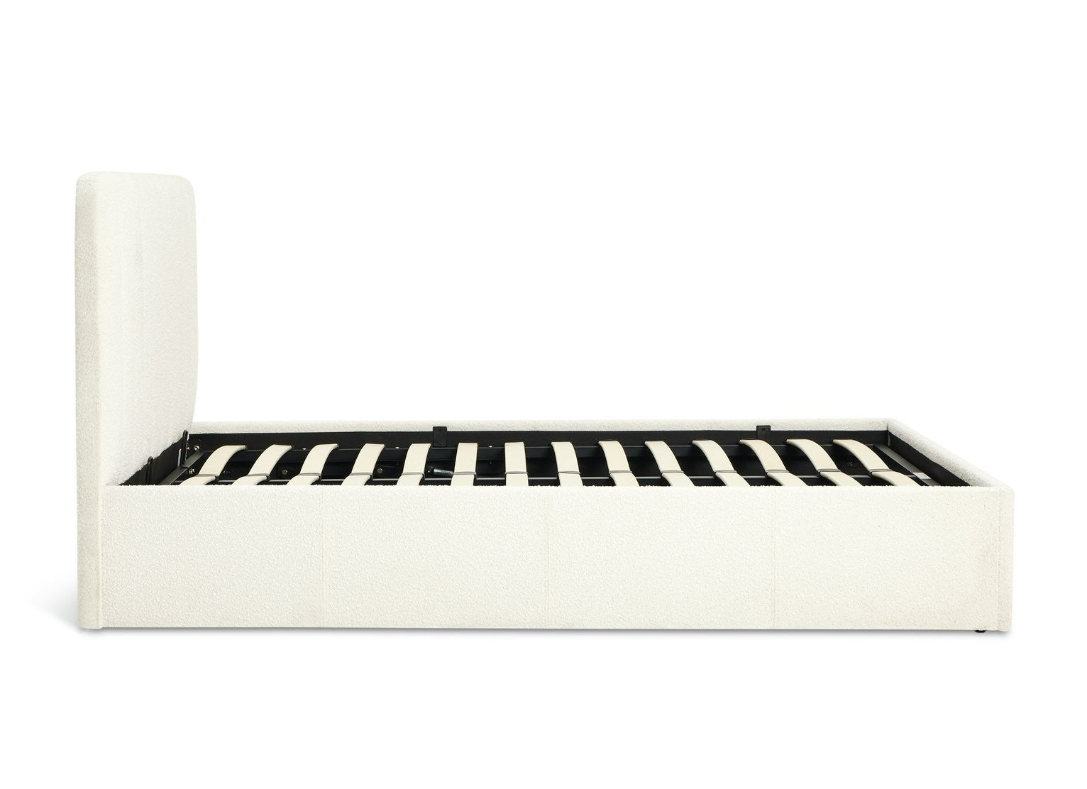 Home Pandora Double End Lift Ottoman Bed - White | Luxury Bedroom Upgrade