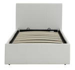 Home Lavendon Single End Lift Ottoman Bed - White | Modern Space-Saving Bed