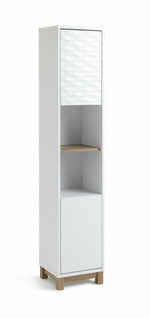 Habitat Zander Tallboy - White | Slim Storage Unit for Bedroom or Bathroom Use