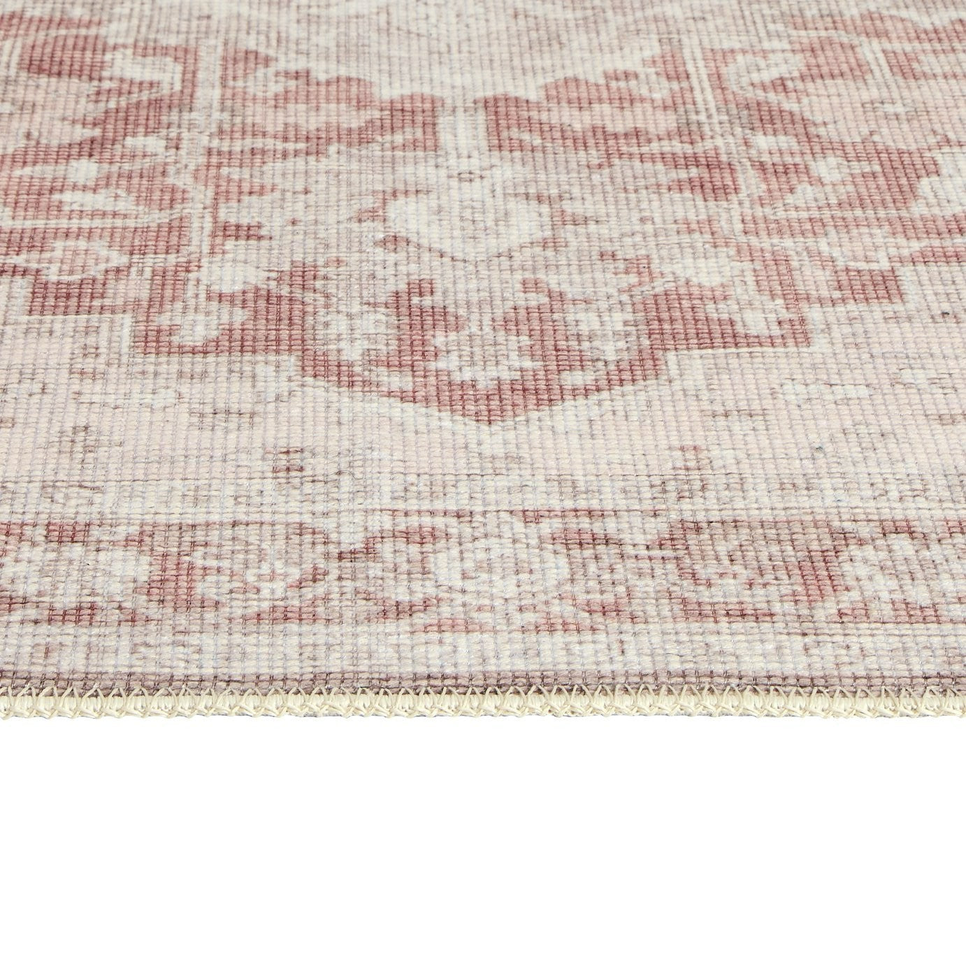 Vintage Effect Red Flatweave Rug - 160x230cm | Traditional Floor Accent