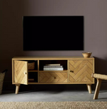 Afram 2 Door 1 Drawer TV Unit - Oak ( B Grade )