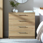 Home Brisbane 4 Drawer Chest â€“ Oak | Stylish Storage Furniture Bedroom Living