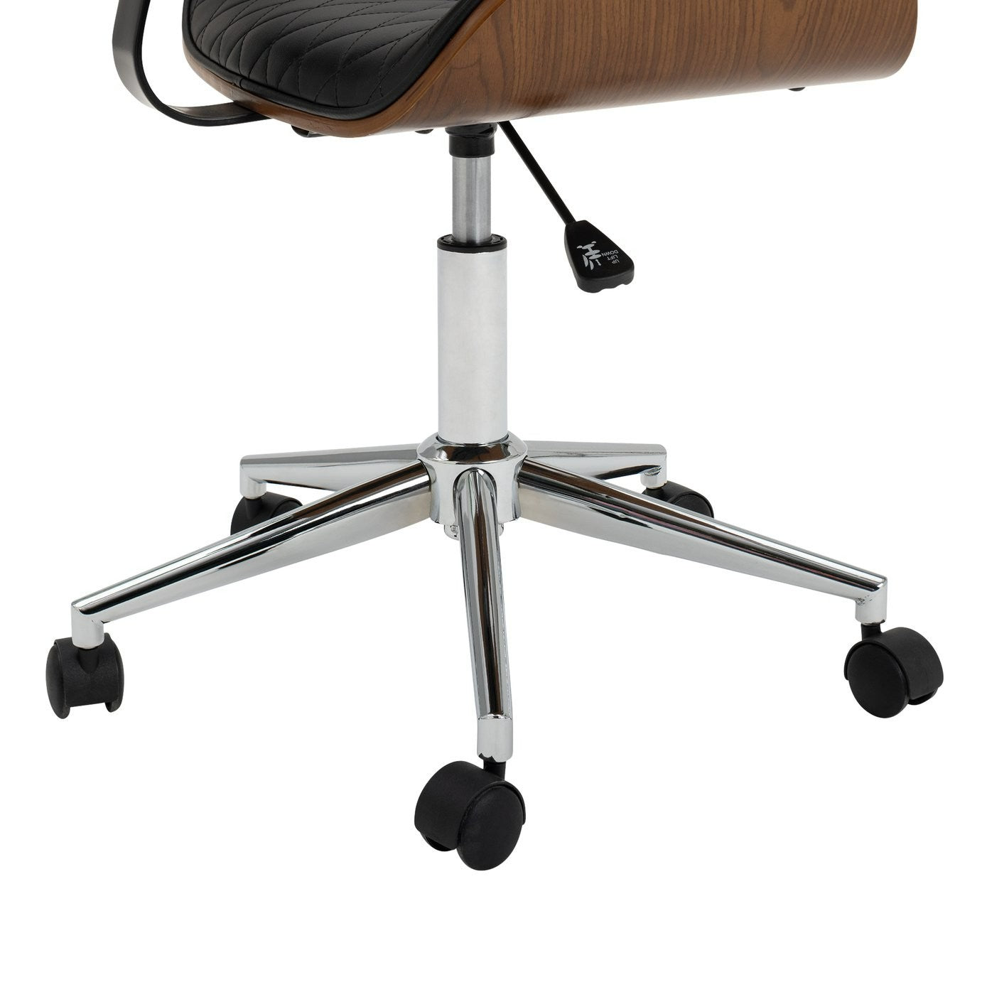 Habitat Sorel Faux Leather Office Chair - Black & Brown | PU leather chair