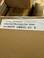 Kelham Rattan Effect Garden Chair - Brown (B Grade)
