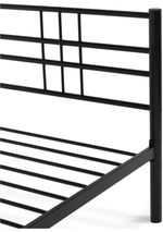 Atlas Single Metal Bed Frame Black | Modern Metal Bed Frame Single Size Bedroom
