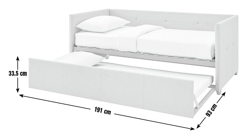 Home Tamara Trundle Day Bed - Natural | Sofa bed for small rooms