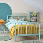 Kids Thea Spindle Single Bed Frame - Duck Egg Blue | Childrens Bedroom Furniture