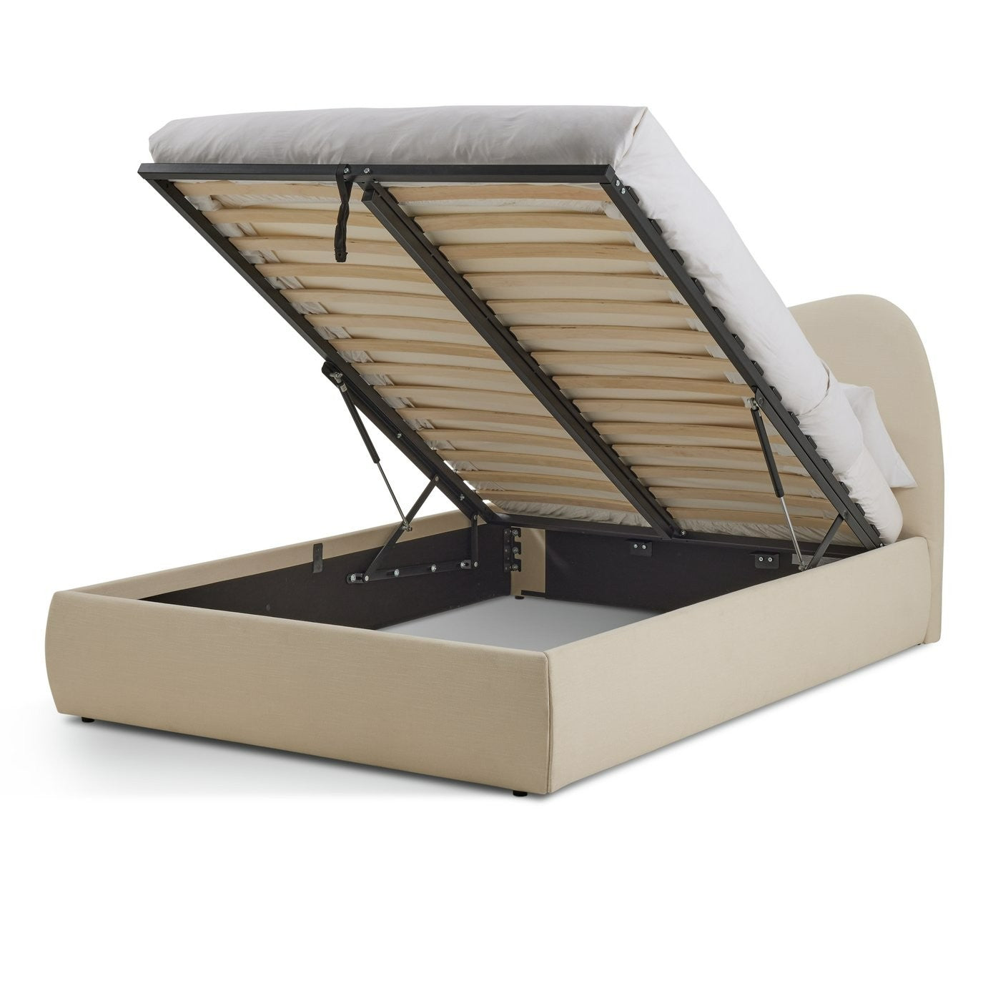 Orton Small Double End Lift Ottoman Bed - Natural | Space Saving Sleep Solution