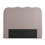 Onda Linen Double Headboard - Stripe Plum | Soft Bed Backboard