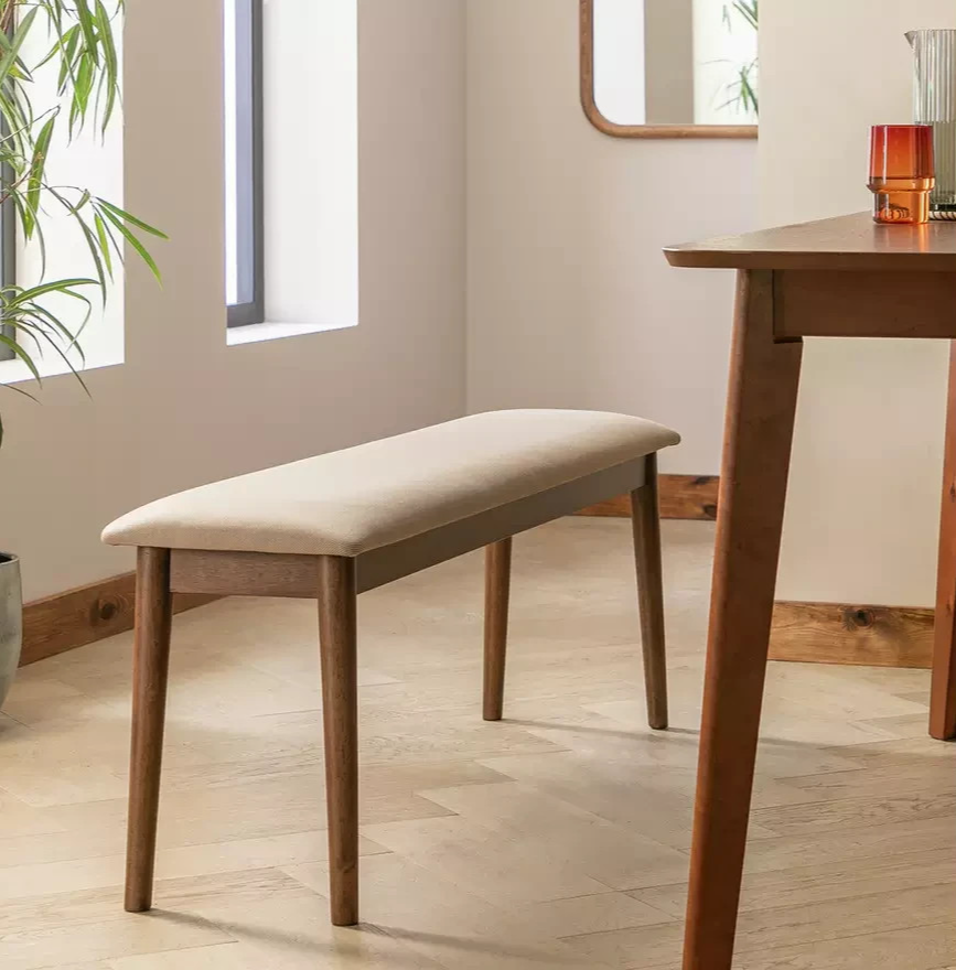 Skandi Wooden Dining Bench - Walnut | Modern Dining Room Bench Furniture