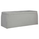 Habitat Harrogate Velvet Ottoman - Grey | Grey Velvet Ottoman Storage Bench Seat