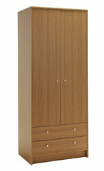 Malibu 2 Door 2 Drawer Wardrobe - Oak Effect