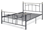 Yani Small Double Metal Bed Frame - Black | Classic Curved Design