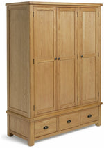 Home Kent 3 Door 3 Drawer Wardrobe - Oak
