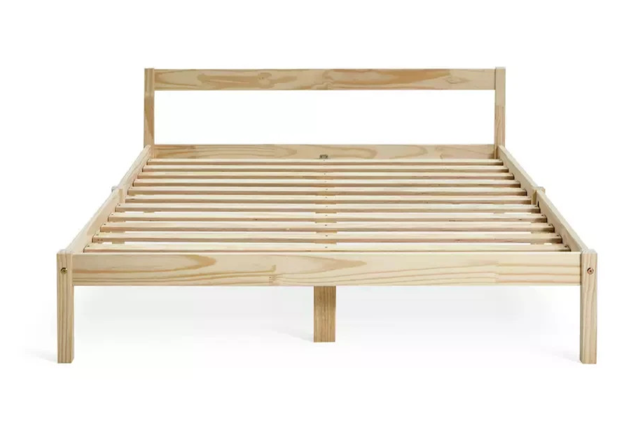 Home Karee Wooden Double Bed Frame Pine | Wooden Double Bed Bedroom Furniture