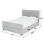 Home Costa Fabric Double Ottoman Bed Frame - Grey (S)