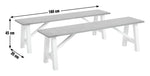 Habitat Burford Pair of Solid Wood Dining Benches - Dark Grey