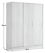 Home Nova 3 Door Sliding Wardrobe - Oak | Spacious Clothing Organization