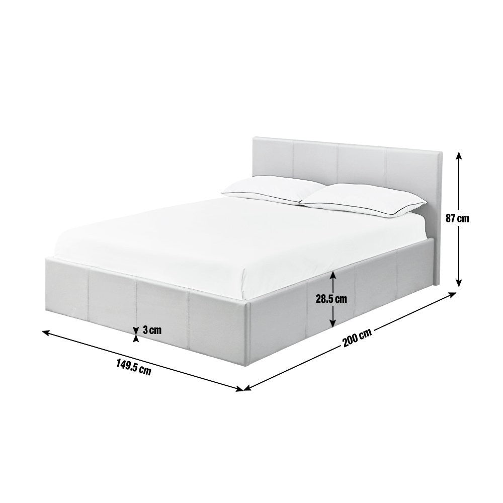 Lavendon Double Side Open Ottoman Bed Frame-Black | bed frame black side lift