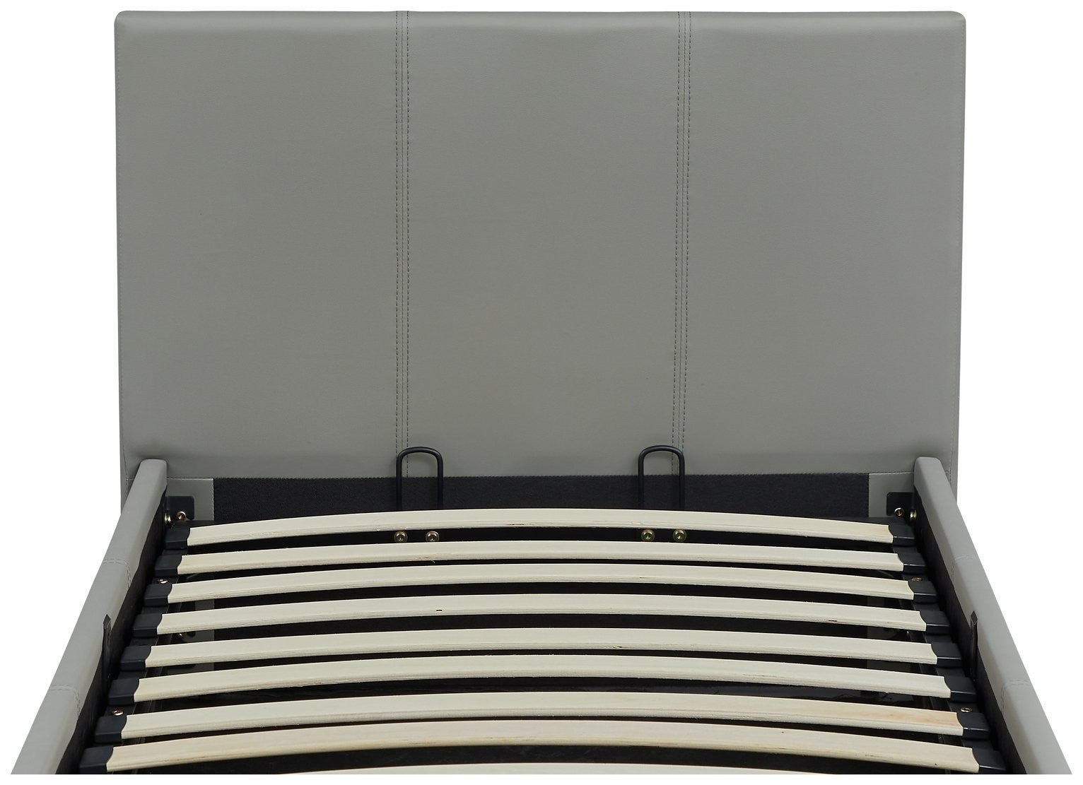 Home Lavendon Single End Open Ottoman Bed Frame - Grey | Gas lift bed