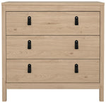 Tvilum Madrid 3 Drawer Chest - Oak  | compact drawer unit